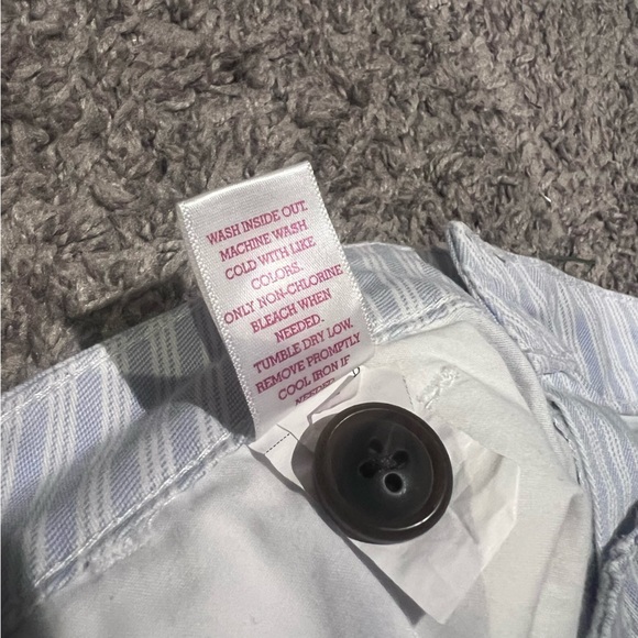 So White/Blue Striped Cotton Shorts - Picture 5 of 6